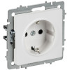 BRITE Розетка 1-местная с заземлением без защитных шторок 16А РС11-1-0-БрАБ арктический белый IEK BR-R11-16-K91
