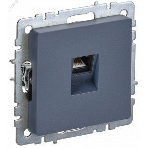 BRITE Розетка компьютерная RJ45 кат.5E РК10-БрМ маренго BR-K10-1-K35