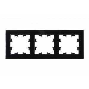 Рамка 3-м AtlasDesign Nature стекло черн. SE ATN321003