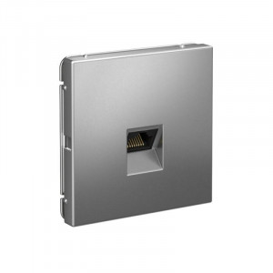 ARTGALLERY РОЗЕТКА компьютерная RJ45, кат. 5е, механизм, СТАЛЬ GAL000983