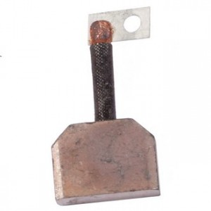 BRUSH-6  CU-C, Щетка медно-графитовая прямая для электродвигателя, 8.45х29.9х21.9, медный провод в изоляции, клемма плоская под M5.5 латунь