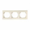 DERIY Рамка х3 гориз. крем 702-0300-148