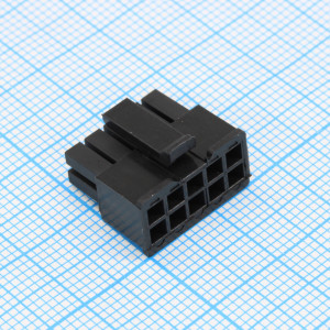 I-DS1073-03-SCB002X5, Корпус разъема 2х5 контактов шаг 3мм (розетка) на кабель
