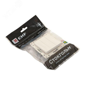 Выключатель 3-кл. Стокгольм 10А механизм бел. PROxima EYV10-024-10