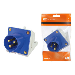 Вилка 513 стационарная 2Р+РЕ 16А 220В IP44 SQ0605-0011