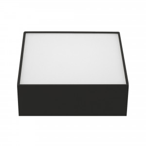 Светильник SP-QUADRO-S175x175-16W Warm3000 (BK, 120 deg, 230V) 034783, Накладной светильник. Мощность 16 Вт, св. поток 825-1000 лм, 63 лм/Вт, теплый 3000 K, CRI>90, угол 120°, напряжение питания 230 В. Черный квадратный корпус из алюминия, экран PC, степень защиты IP40. Размер: длина 175 мм, ширина 175 мм, высота 59 мм. Монт