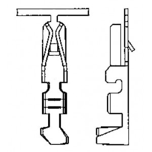 DF1E-2022SCA, Проводные клеммы и зажимы 20-22 AWG FEMALE CRIMP CONTACT GOLD