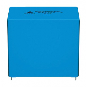 B32678G6256K000, Конденсатор металлоплёночный полипропиленовый 25мкФ 630В ±10% (57.5х35х50мм) радиальный в пластиковом прямоугольном корпусе 52.5мм 0.0033Ом 105°С автомобильного применения