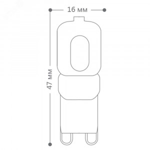 Лампа светодиодная LED 5вт 230в G9 белый капсульная 25637