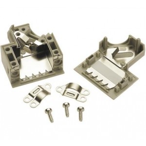 09670090573, Корпуса разъемов D-Sub  9P HOOD SIDE ENTRY GREY THERMOPLASTIC