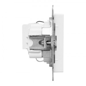 Механизм розетки, 16А, с заземлением, без шторок, белый Эпика EKF UP1-SOW-110