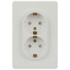 Розетка 7-208-01 Style двойная с заземлением 2X2P+E Schuko со шторками, 16А-250В, IP20, СУ, белый1шт Б0060625