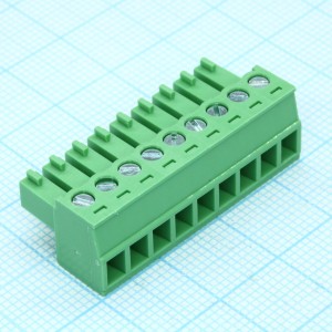 15EDGK-3.81-09P-14-00A(H), Разъемный клеммный блок, 9 контактов. Серия 15EDGK-3.81