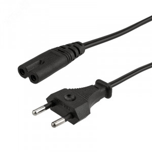 Шнур сетевой 1.8м 2x0.5кв.мм 11-1101