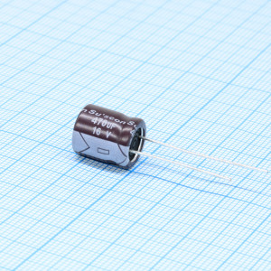 SD016M471G13PKKKS00R, Конденсатор алюминиевый электролитический 470мкФ 16В ±20% (10х13мм) радиальный 5мм 0.1Ом 720мА 2000час 105°C россыпь