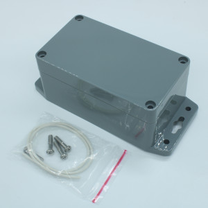 G308MF, Герметичный корпус из прочного ABS пластика с фланцем, IP65, темно-серый