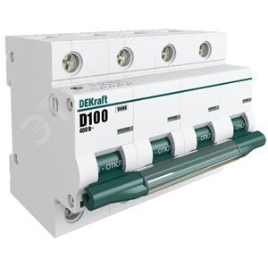 Автоматический выключатель 4Р 100А х-ка С ВА-201 10кА C2 13012DEK