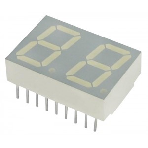 DA56-11SYKWA, 2-х разрядный индикатор 14,22мм/желтый/590нм/52-130мкд