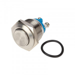 A16-A3 б/фикс, Кнопка антивандальная d16 3A 250B (2c) (ON)-OFF выпуклая