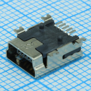 L-KLS1-229-5FB-B, Разъем mini USB, розетка угловая SMD