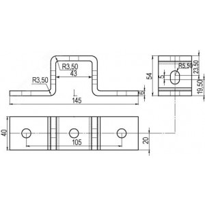 Крепление стеновое для профиля 41х41 горячеоцинкованный BMD1051HDZ