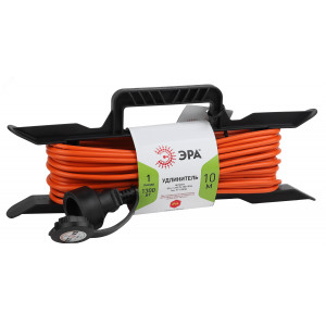 Удлинитель-шнур на рамке 1х10м без заземл. 6А IP20 UFx-1-2х0.75-10m ПВС 2х0.75 Б0046820