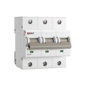 Автоматический выключатель ВА 47-125 3P 10А (C) 15кА PROXIMA EKF mcb47125-3-10C