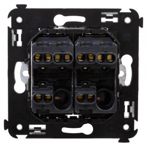 Переключатель двухклавишный в стену, 