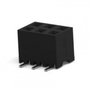 2314844-6, Межплатные и промежуточные соединители 6P,2MM,B-B,RE,DRVT, SMD,0.1AU,TB,W/CP