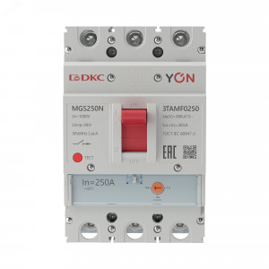 Выключатель автоматический в литом корпусе YON YON MGS250 3P 200-250А 36кА YON MGS250N-3TAMF0250