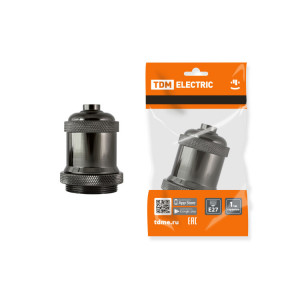 Патрон подвесной Е27, металлический "Лофт", черный SQ0335-0047