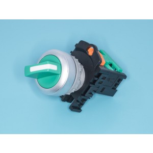 TN2SS2G-1A, Переключатель управления, 2 позиции, с фиксацией, 30 мм, НР, зеленый