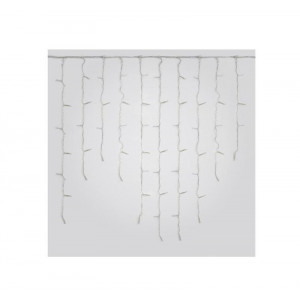 Гирлянда светодиодная "Бахрома" ULD-B2007-100/TTK WHITE IP44 2м 100LED бел. с эффектом мерцания соединяемая провод прозр. Uniel UL-00007209