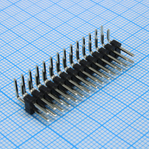 DS1022-2X14RF11-B, Соединитель штыревой, вилка на плату двухрядная угловая 28pin(2x14), шаг 2.54мм