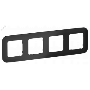 FLITE ARTISTIC Рамка 4-местная РУ-4-А-ФлЧ черный IEK FI-M42-31-20-K02