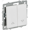 BRITE Выключатель жалюзи 10А ВС10-1-5-БрАБ арктический белый IEK BR-V15-0-10-K91
