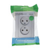 Розетка 2-м СП AtlasDesign 16А IP20 без заземл. в сборе алюм. SE ATN000320