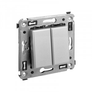 Кнопка двухклавишная в стену, 