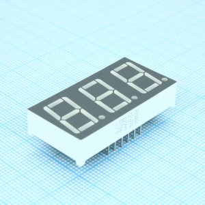 LTD5116-20-PF, 3-х разрядный индикатор/14,22мм/красный/640нм/8-24мкд