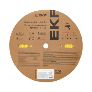 Термоусаживаемая трубка ТУТ нг 30/15 жел-зел рулон PROxima tut-30-yg