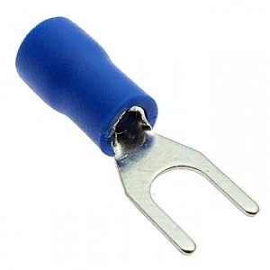 SV1.25-4 BLUE, наконечник кабельный вилочный с изоляцией d=4.3мм, сеч. пров.0.5-1.5мм2