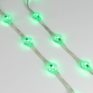 Модуль управляемый DMX-B1-D20 12V RGB (0.3W, IP68, 120 deg) 036777, Управляемый светодиодный модуль DMX, RGB, микросхема GS8512, напряжение 12 В, мощность 0.3 Вт, 1 светодиод SMD 5060, угол 120°. Создание медиафасадов, 20 шт на проводе, расстояние между центрами модулей 105 мм, длина провода между модулями 75 мм. Степень