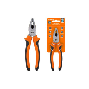 Пассатижи (плоскогубцы), с двухкомпонентными рукоятками, CR-V сталь, 180 мм, серия "Алмаз" SQ1010-0202