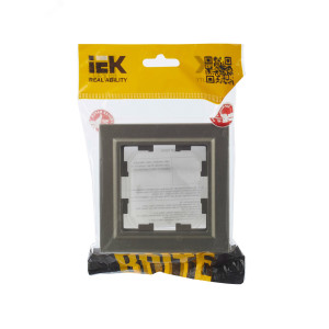 Рамка 1-м IP44 BRITE РУ-1-БрШ-44 шампань BR-M12-44-K37
