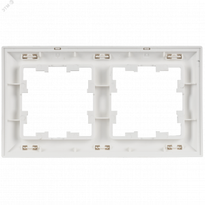 BRITE Рамка 2-местная РУ-2-БрАБ арктический белый/белый IEK BR-M22-12-K91
