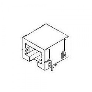 95622-3981, Модульные соединители / соединители Ethernet 8P RA MODULAR JACK THRU-HOLE FULL SHLD