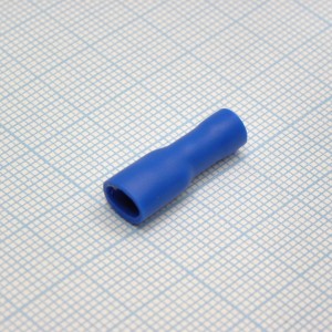 FDFD2-187(5)  Blue, наконечник кабельный ножевой (гнездо) полностью в изоляции 0.5х4.75мм, сеч. пров. 1.5-2.5мм2