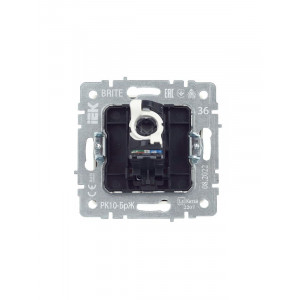 BRITE Розетка компьютерная RJ45 кат.5E РК10-БрЖ жемчуг BR-K10-1-K36