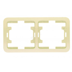 Рамка 2-м Mimoza горизонт. крем 32012