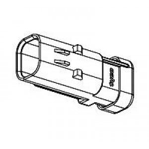 776534-3, Автомобильные разъемы RECPT 2P 1 ROW YEL w/RED DIA WIRE SEAL